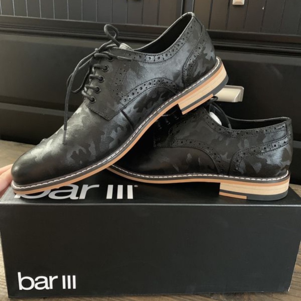 Brand New Black camouflage dress shoes for men